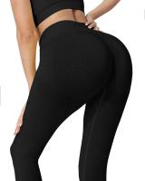 Ilforeemio Medias de entrenamiento para mujer, gimnasio, arrugas en la cadera sin costuras - details 2