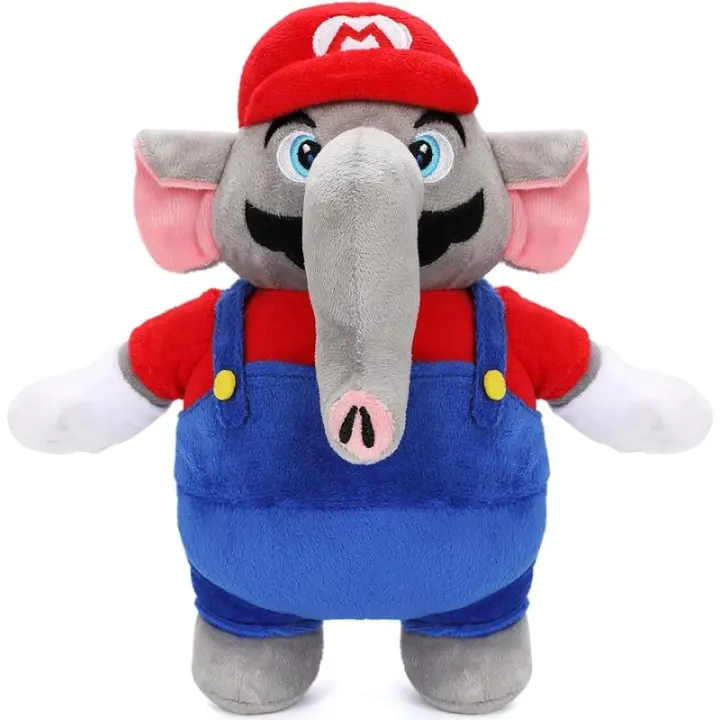 Súper Bros Elefante de Peluche Juguete de Peluche Estufado para Niños y Adultos - 1