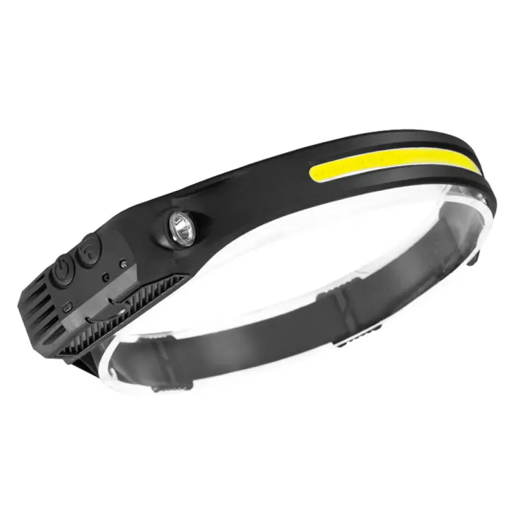 Linterna frontal LED con múltiples engranajes, luz frontal con Sensor recargable de alto brillo, Ideal para pesca nocturna de aventura - 1