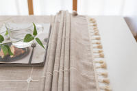 Mantel antimanchas rectangular, Diseño cuadrado de bordes para Decoración de mesa de Comedor - details 25