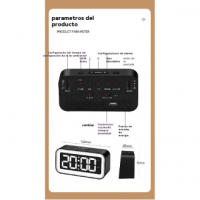 Despertador Digital de Cabeza con Luz Nocturna Dinámica RGB Doble Alarma, Regulador de Intensidad, Cargador USB Ideal para Adultos, Niños y Adolescentes - details 11