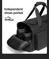 Bandolera para gimnasio, deportes, yoga, bolso corto con separación de ropa seca y húmeda, compartimento independiente para zapatos, bolso Fiess - details 7