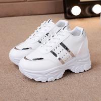 Zapatillas deportivas vulcanizadas con plataforma para mujer, zapatos informales de cuero con retales, para correr al aire libre - details 1