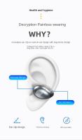 Auriculares inalámbricos de conducción ósea, audífonos con Bluetooth, Clip para la oreja con micrófono, HiFi estéreo, deportivos, resistentes al agua - details 4