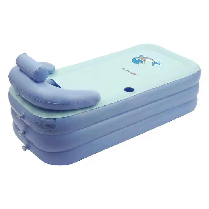 Baño Inflable Portátil de PVC para Adultos y Niños 160×84×64cm Baño de Spa Plegable de Tamaño Grande - 1