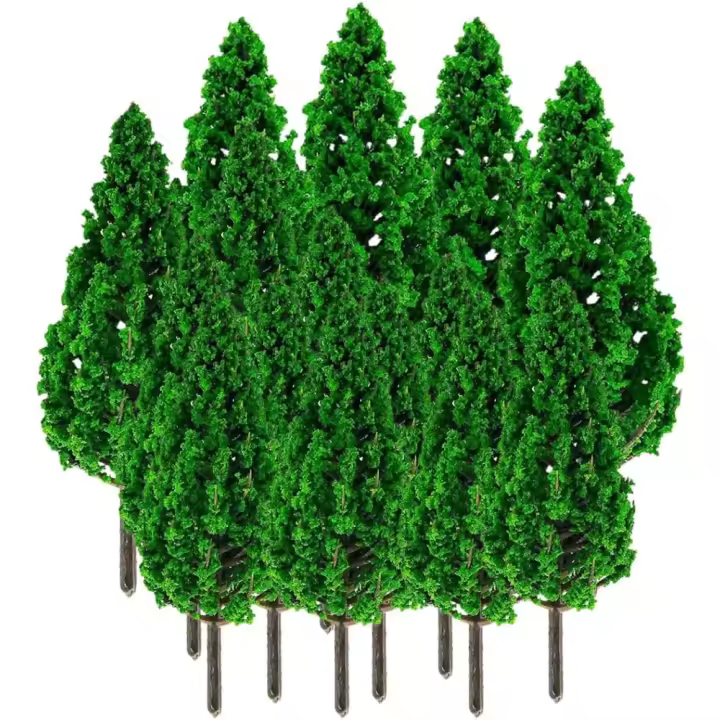 Juego de 15 Piezas de Arquitectura de Árbol Ferroviario Modelos de Árboles Plásticos para Decoración de Jardín - 1