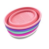Cuenco de lavado plegable de silicona cepillo de maquillaje maquillaje de belleza huevo de limpieza almohadilla de limpieza herramientas de maquillaje de belleza cuenco de lavado - details 4