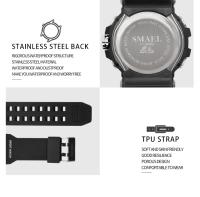 Reloj Deportivo Unisex SMAEL para Parejas con Pantalla LED Digital Iluminación Trasera Coloreada Dial de Cuarzo Alarma Fecha y Cuenta Regresiva Correa de Silicona - details 4