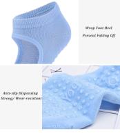 Calcetines de Yoga con espalda descubierta para mujer, medias deportivas antideslizantes de silicona para interior de baile, Ballet, Fitness, entrenamiento de algodón, Pilates, gran oferta, 3 pares - details 10