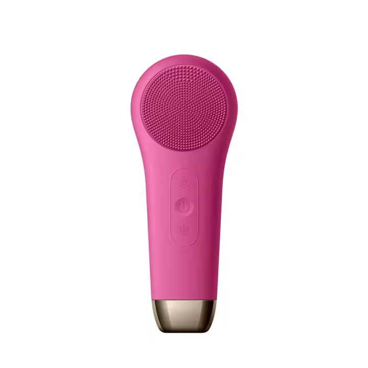Cepillo de limpieza Facial para hombres y mujeres, depurador Facial impermeable, recargable, de silicona, eléctrico, 1 paquete + 3 modos de luz - 1