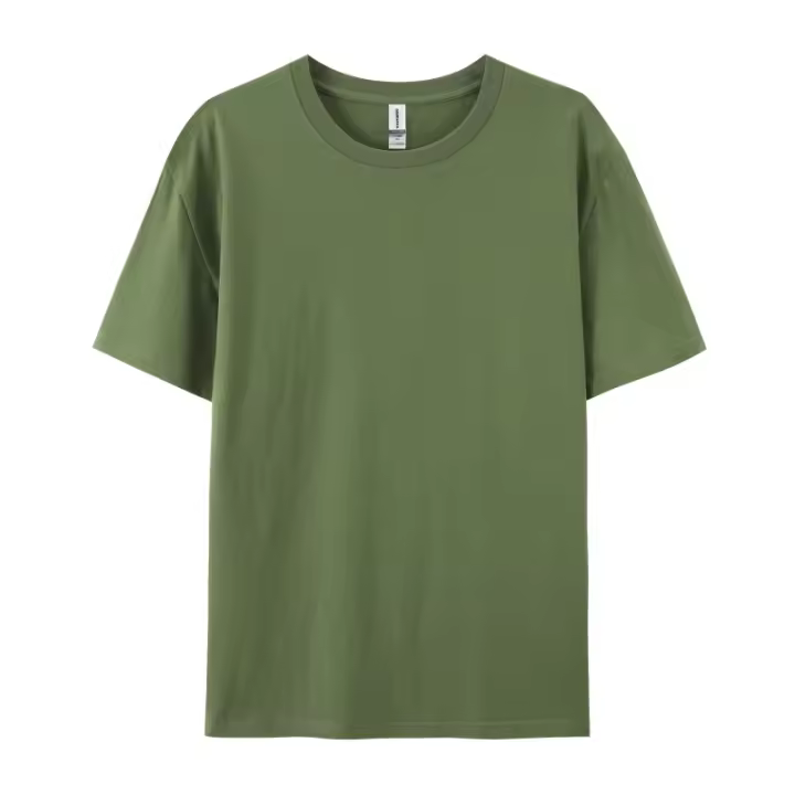 Camiseta de Lujo para Hombres de Algodón Collar Redondo Manga Corta Para Primavera/Verano - 1