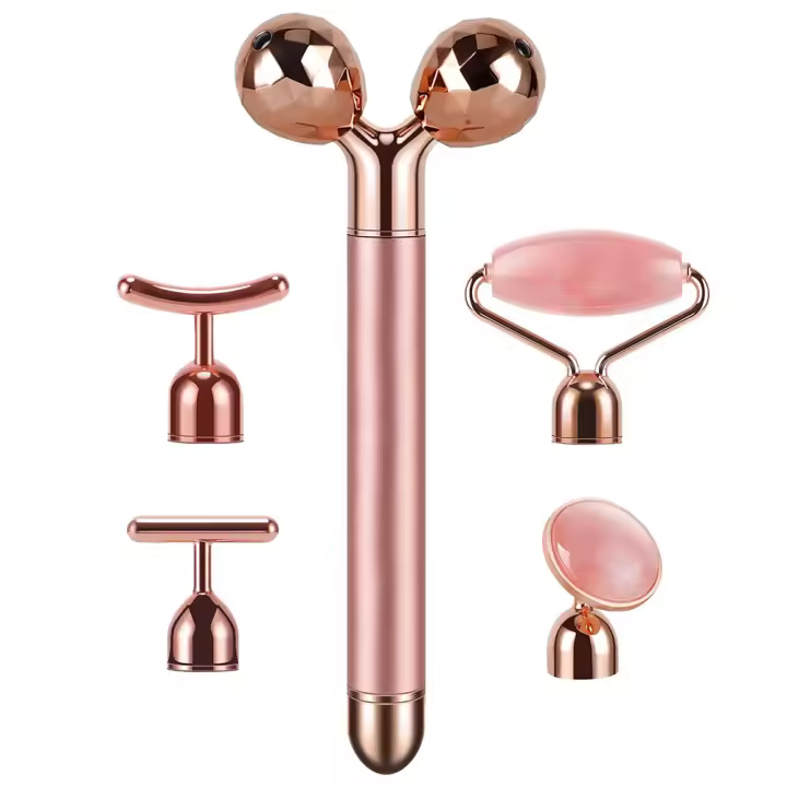 Rodillo de Jade eléctrico 5 en 1, masajeador Facial 3D, antienvejecimiento para cara, ojos y cuello - 1
