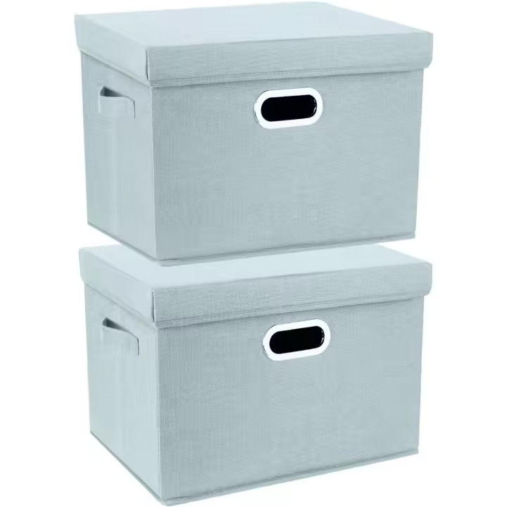 Lavable, Cajas Organizadoras, 44x30x29 cm, Juego de 5, Beige - 1