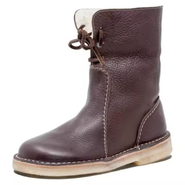 Botas de nieve nuevas de invierno, botas de tubo medio combinables de talla grande, zapatos de mujer, botas Martin grandes de algodón - 1
