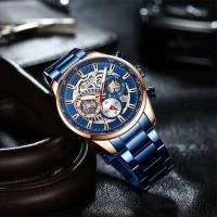 Reloj de Cuarzo de Lujo para Hombres CURREN 8391 Correa de Cuero Automático Moda Deportiva y Ocio - details 5