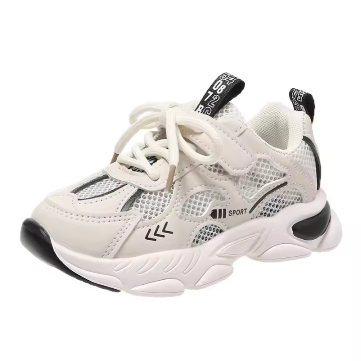 Zapatos deportivos para niños 2025 verano transpirables solo red niños versión coreana niños de moda zapatos de papá para niños medianos y mayores zapatos para niñas - 1