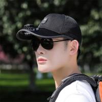 Ventilador incorporado Béisbol para fanáticos Protección UV frente ancha Sombrero para el sol Gorra refrescante ligera y transpirable ​ - details 16