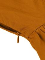 2025 nuevo Retro Turn Down Collar abotonada plisado sólido vestido de camisa de algodón de manga corta mujeres lisos Vintage vestidos hasta la rodilla - details 7