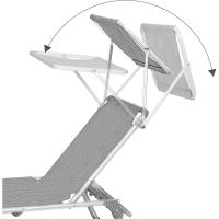 Silla de Senderismo Tumbona Reclinable Plegable, Ligera, 55 x 193 x 31 cm, Carga 150 kg - details 5