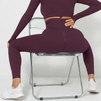 Leggings de cintura alta para mujer, pantalones, tres ropa deportiva de entrenamiento para gimnasio - details 5