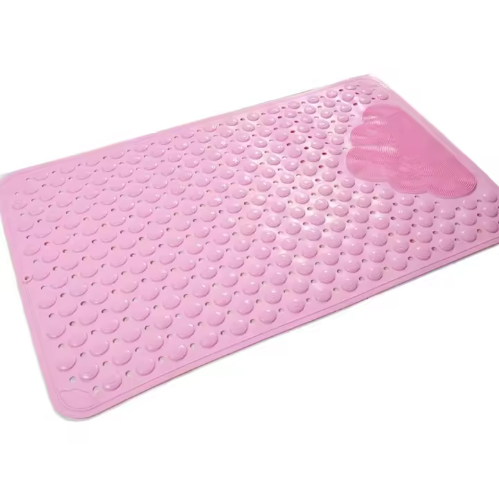 Alfombrilla de ducha para baño con ventosas, alfombra de ducha de seguridad antimoho, repelente al agua, cuadrada, antideslizante, masaje de pies - 1
