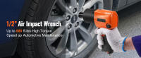 Llave de impacto neumática, pistola de impacto de 1/2", torque de desenroscado de hasta 880 lb-pies, herramienta neumática de 7500 RPM para reparaciones de automóviles - details 0