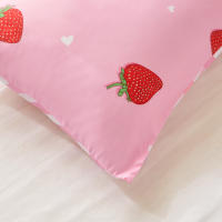 Juego De 3 piezas De Funda Nórdica, Estampado De Fresas Dulces, Ropa De Cama, Funda Nórdica Suave Y Cómoda - details 6