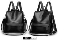 Mochila pequeña informal simple para mujer, bolso de hombro de cuero PU suave, bolso de trabajo vintage para mujer - details 4
