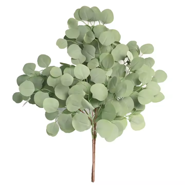 Nuevo Florero de decoración de vid de hoja de eucalipto de 65cm, ramo de boda, plantas artificiales de eucalipto, accesorios de fotografía - 1