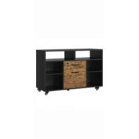 Cajonera Escritorio con Ruedas Cajonera de Oficina con 2 Cajones Archivador Móvil con Cerredura y Llave para Carta A4, Negro 40×40×65,5cm - details 9
