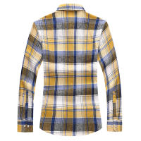 Camisa de manga larga a cuadros a rayas para hombre, camisas clásicas de oficina de un solo pecho, Camisa informal a la moda de otoño, 7XL - details 14