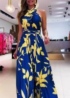 Ropa de mujer, novedad de verano 2025, vestido de longitud media con abertura y cintura alta, a rayas claras y dulces, con cuello colgante - details 6