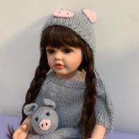 BZDOLL muñeca realista de silicona suave de cuerpo completo para niña, juguete de casa de juegos de bebé Reborn, regalo de cumpleaños encantador, 55cm, 22 pulgadas - details 2