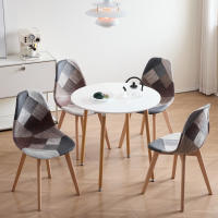Sillas de retales de estilo nórdico para el hogar, silla de comedor de estilo minimalista moderno, con respaldo, para ordenador, muebles de aprendizaje, 4 piezas - details 8