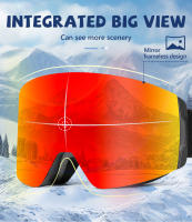 Kapvoe-gafas fotocromáticas de esquí, lentes rojas para Snowboard, deportes al aire libre, esquí de doble capa, antivaho - details 6