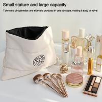 Bolsa De Maquillaje Portátil De Algodón Floral Nueva Gran Capacidad Bolsa De Almacenamiento De Cosméticos En Color Sólido Bolsa De Viaje Para Artículos De Higiene Personal - details 4