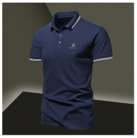 Camisa POLO Para Hombre De Verano Seda De Hielo Secado Rápido Manga Corta Estilo Casual Color Sólido Ajuste Suelto Cuello De Negocios - details 17