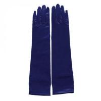 Guantes de satén para mujer, manoplas largas lisas de Color sólido, accesorios nupciales para boda, 38cm - details 0