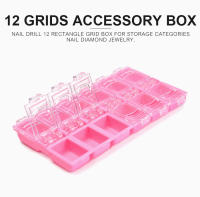 Caja de Accesorios KADS 12 Rejillas para Pulido de Uñas Bijoux de Diamante Rectangular Almacenamiento Seguro Marca KADS - details 0