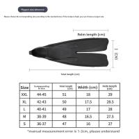 Aletas profesionales transparentes bifurcadas para adultos, natación estilo libre para hombres, buceo, entrenamiento de snorkel, aletas de natación - details 0
