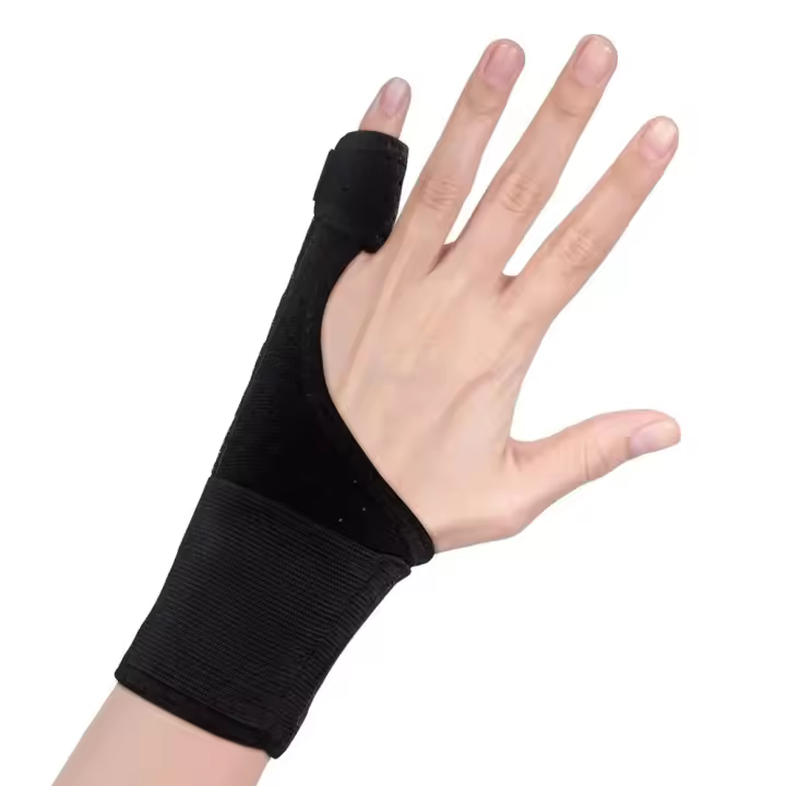 Pulsera protectora de oficina con refuerzo de Metal, férula de compresión ajustable para dedo, ligera y transpirable - 1