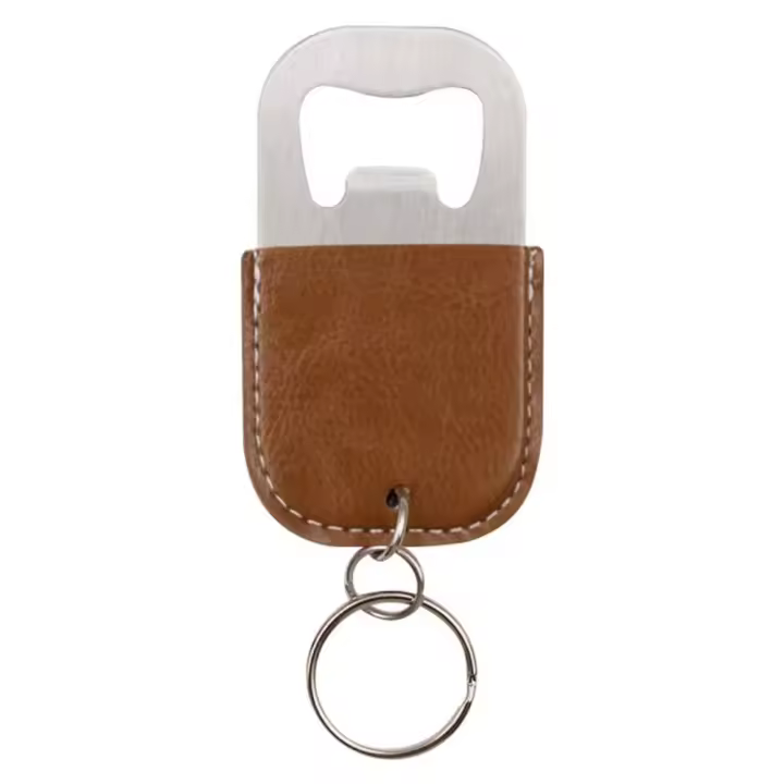 Llavero con abrebotellas de cuero, apertura de botella de vino, llavero antideslizante a la moda, ahorro de trabajo, dispositivo de cocina multifuncional, Bar - 1