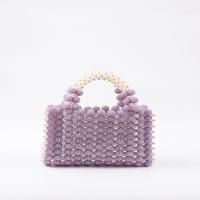 Vestido de cena de perlas bolso tejido a mano diseño de nicho bolso cuadrado con cuentas - details 4