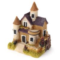 Casa de Resina Miniatura 2 Piezas Jardín de Hada Paisaje Micro Decoración de Jardín Casa Tema Random Color - details 4