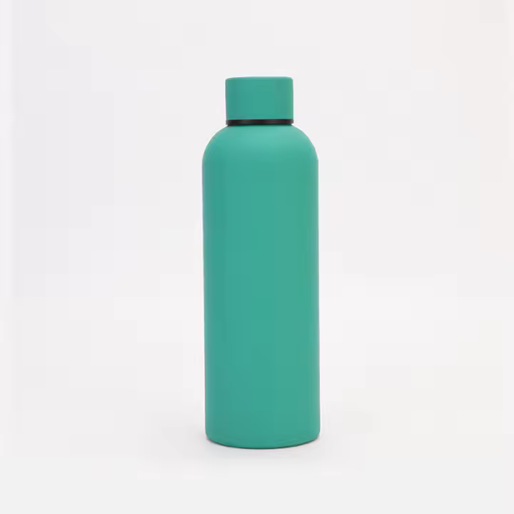 Botella de agua deportiva portátil Taza de acero inoxidable sencilla y moderna - 1