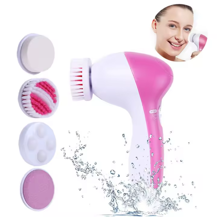 Cepillo eléctrico 5 en 1 para limpieza Facial profunda, Kit de cuidado de la piel para Spa, limpiador de poros y cuerpo, herramienta masajeadora de belleza - 1