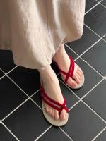 Chanclas planas, zapatos para mujer, ropa de verano, nuevo diseño de nicho casual, playa, vacaciones, sandalias con punta abierta. - details 27