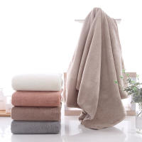 Toalla de baño de lana de coral lisa, toalla de baño de microfibra suave que absorbe el agua - details 1