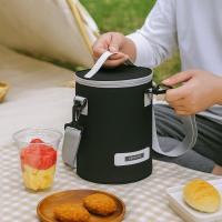 Bolsa de almuerzo cilíndrica de papel de aluminio engrosado, bolsa de almuerzo de oficina portátil impermeable, aislada de gran capacidad - details 11