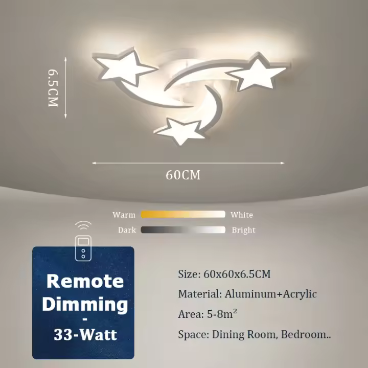 Luz de Techo Moderna de Estrella LEFAN 100CM Diseño LED Decorativo para Sala de Estar, Dormitorio, Iluminación del Hogar - 1
